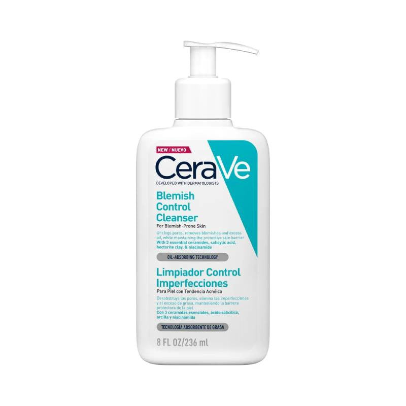 CeraVe Blemish Control Cleanser Gel Limpeza Imperfeições 236ml