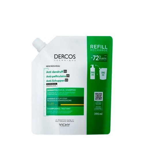 Vichy Dercos Shampoo Anticaspa Seca Recarga 390ml
