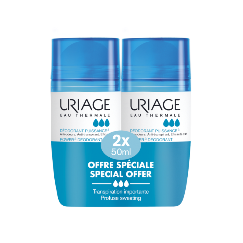 Uriage Power 3 Desodorizante Roll-On 2x50ml