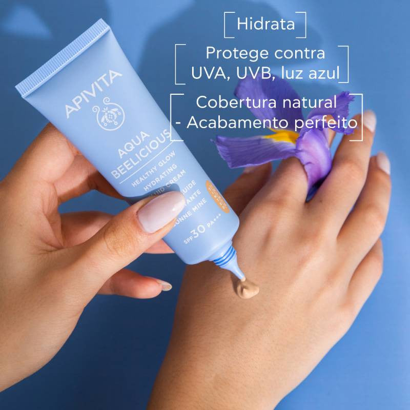 Apivita Aqua Beelicious Fluido Hidratante com cor FPS30 40ml
