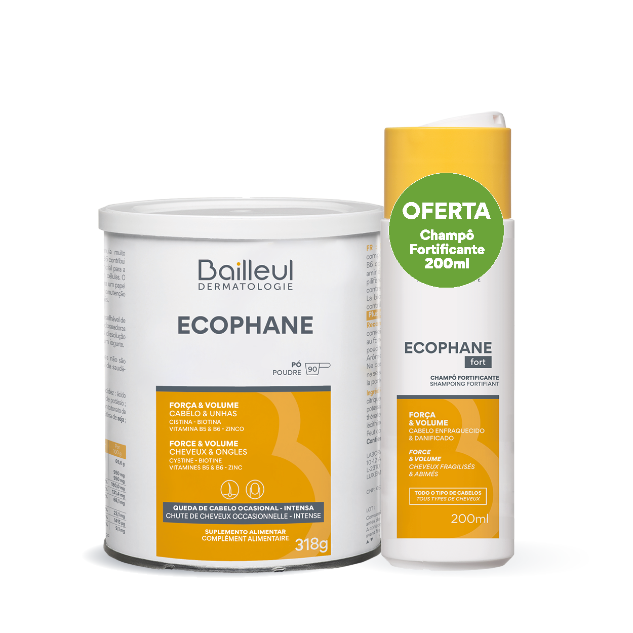 Ecophane Pó 90 Doses + Shampoo Fortificante 200ml