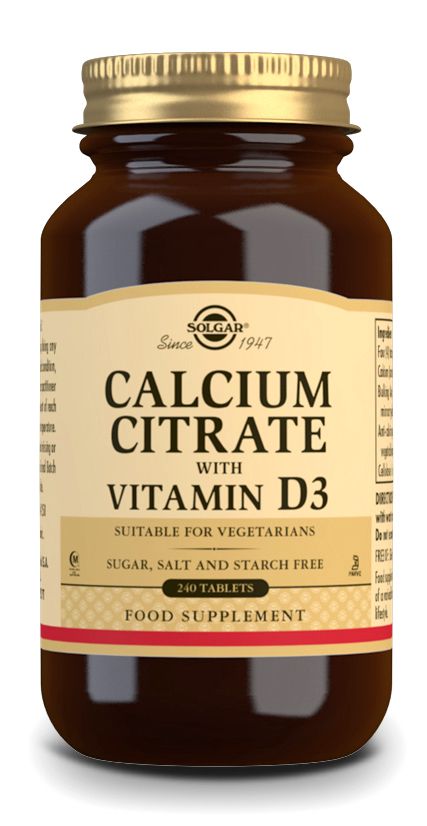 Solgar Calcium Citrate with Vitamin D3 60 tablets