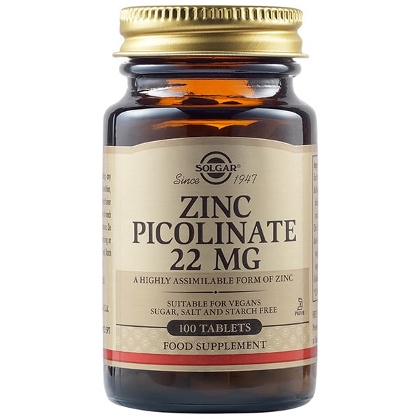 Solgar Zinc Picolinate 22mg 100 Capsulas