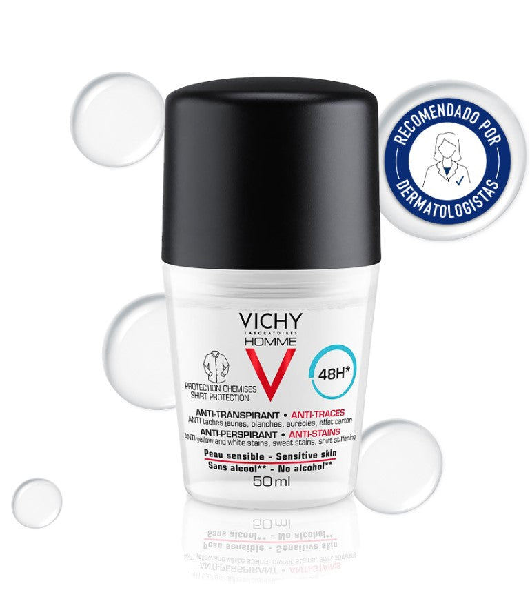 Vichy Homme Desodorizante Roll-On Antimanchas 48h 50ml