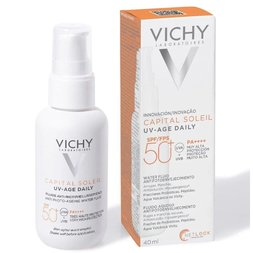 Protetor Solar Vichy Idéal Soleil Cuidado Anti-Idade SPF50 40ml