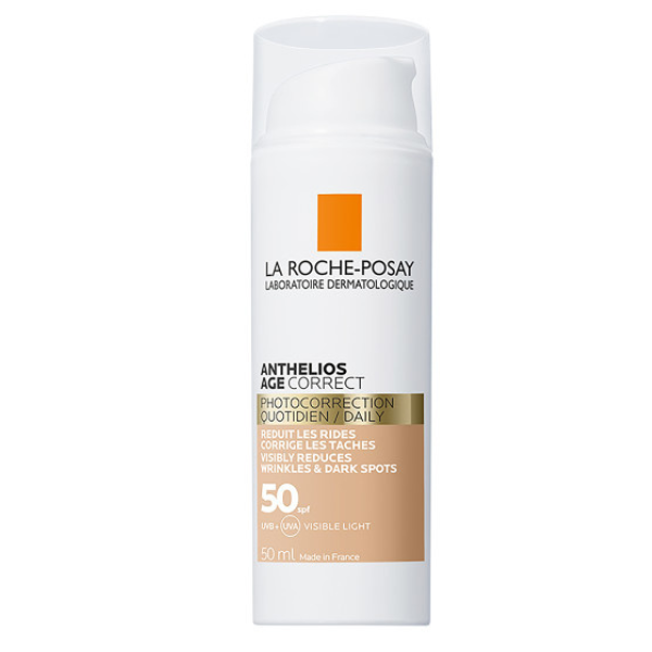 La Roche Posay Protetor Solar Anthelios Age Correct SPF50 c/ Cor Antirrugas e Anti-Manchas 50ml