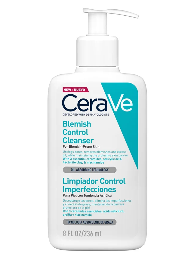 CeraVe Blemish Control Cleanser Gel Limpeza Imperfeições 236ml