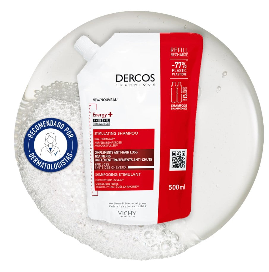 Vichy Dercos Shampoo Estimulante Ecorefill Recarga 500ml