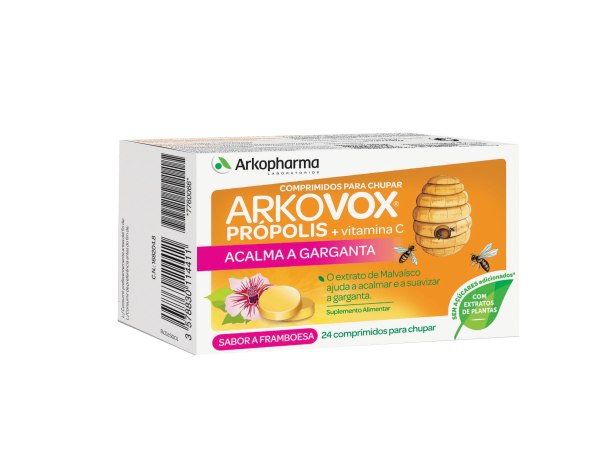 Arkopharma Arkovox Propólis+ Vit C Sabor a Framboesa 24 Pastilhas