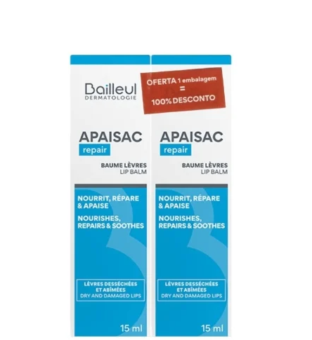 Apaisac Biorga Balsámo Labial Nutritivo 2x15ml