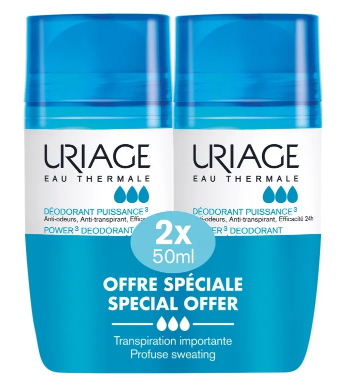 Uriage Power 3 Desodorizante Roll-On 2x50ml