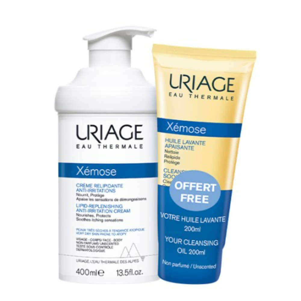 Uriage Promo Xemose C8 Creme 400ml + Oil Xemose C8 200ml
