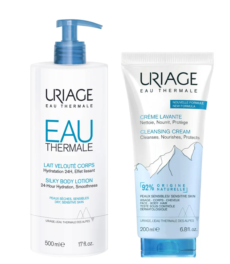 Uriage Lait Velouté Pack Loção Corporal 500ml + Creme Lavante 200ml