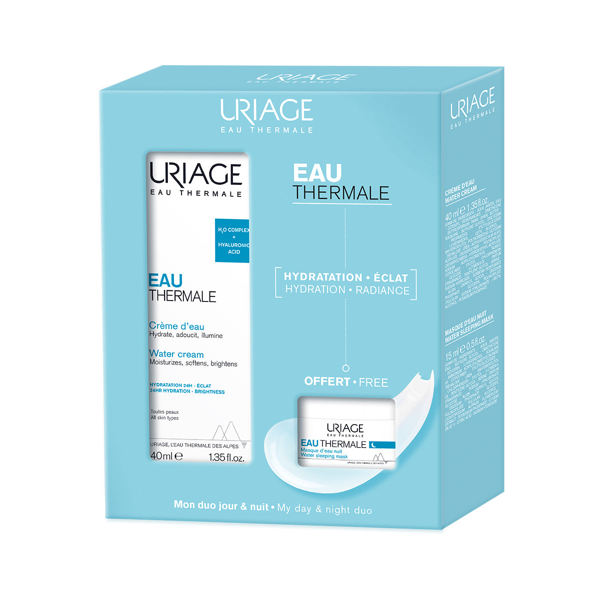 Uriage Eau Thermale Creme Ligeiro 40ml + Máscara de Noite 15ml