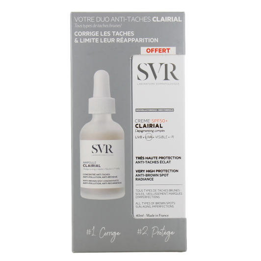 SVR Clairial Ampola - 30ml + Creme Clairial SPF50+ 40ml Coffret