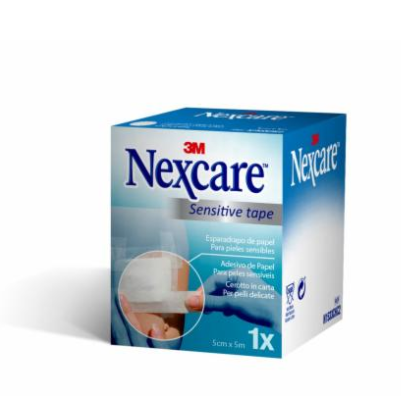 Nexcare Fita Adesiva para Pele Sensível Branco, 50mm x 5m, 1 Rolo/Embalagem