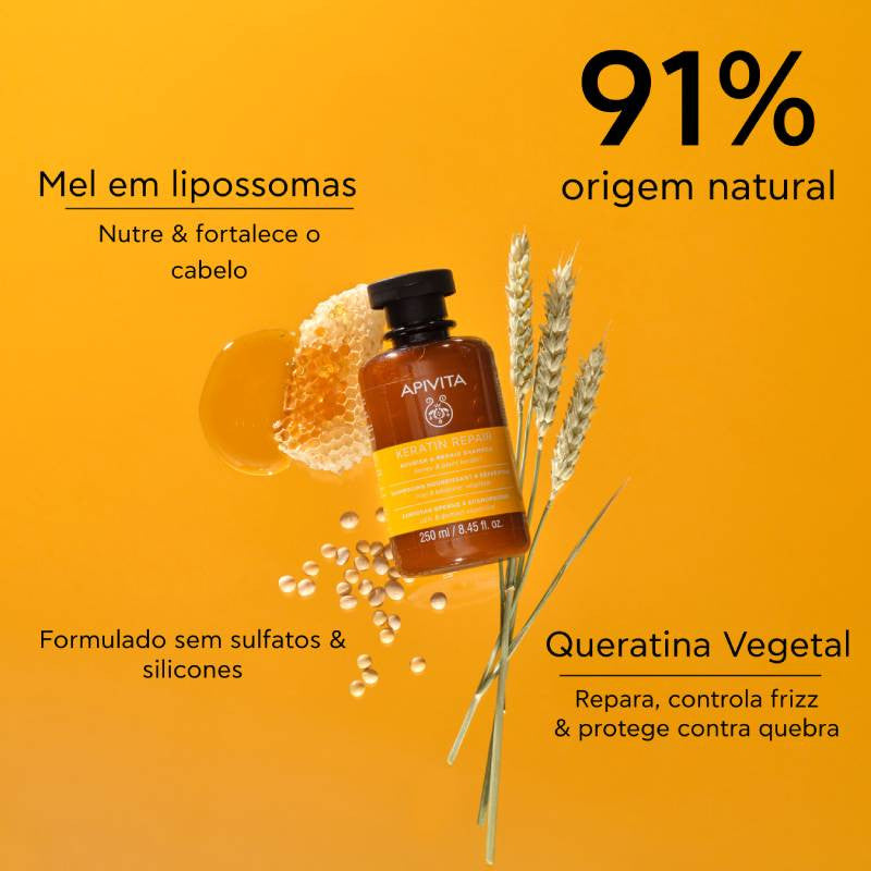 Apivita Shampoo Nutritivo e Reparador com Azeite e Mel 250ml