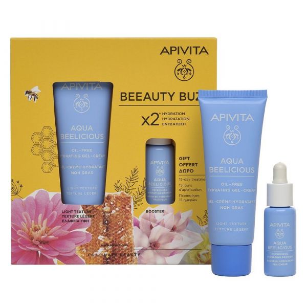 Apivita Beeauty Buzz Aqua Beelicious Hidratante 40ml + Booster 10ml Coffret