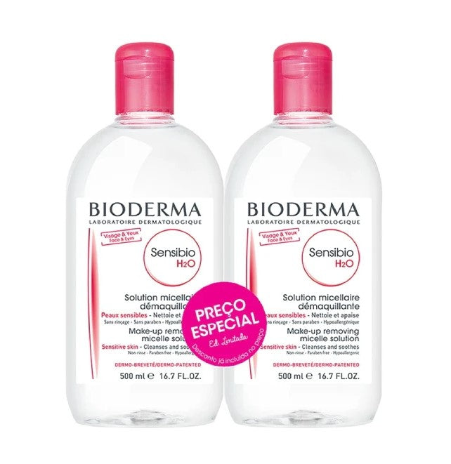 Bioderma Sensibio H2O Solução Micelar 2x500ml