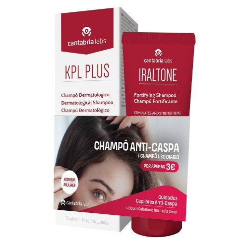 KPL Plus Shampoo Dermatológico Anti-Caspa e Anti-Seborreico 200ml + Iraltone Shampoo Fortificante 200ml