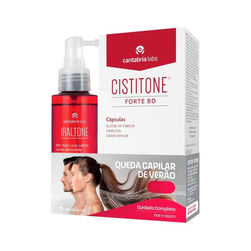 Cistitone Forte BD Anti-Queda Fortificante 60 Cápsulas + Loção Antiqueda de Cabelo 200ml Coffret