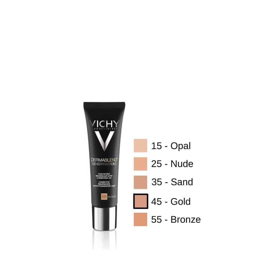 Vichy Dermablend Base 3D Correction Base Nº45 Gold 30ml