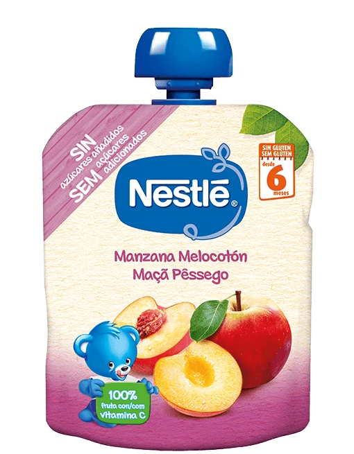 Nestlé Pacotinho Maçã Pêssego 90g 6M+