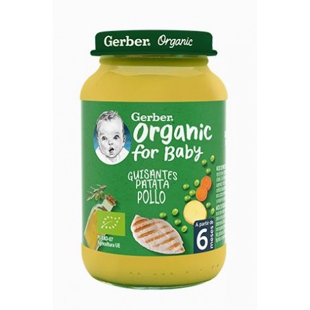 Gerber Organic Peas, Potatoes and Chicken 6M+ 190g