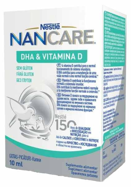 Nestlé Nancare DHA Vitamina D Gotas 10ml