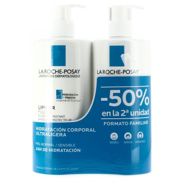 La Roche Posay Lipikar Fluido Hidratante 2x750ml