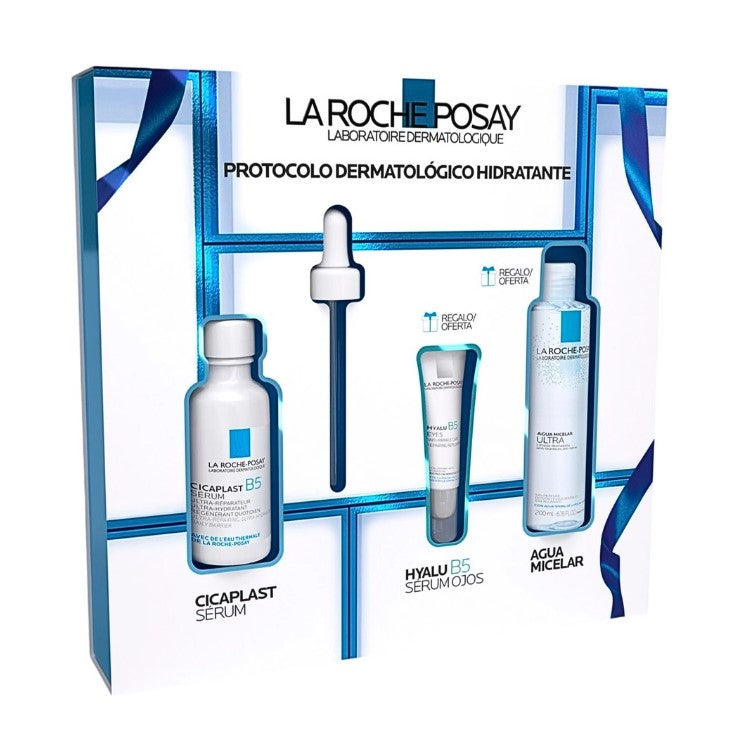 La Roche Posay Hydrating Cicaplast Sérum 30ml + Hyalu B5 Eye Sérum 5ml + Micellar Water 50ml Coffret