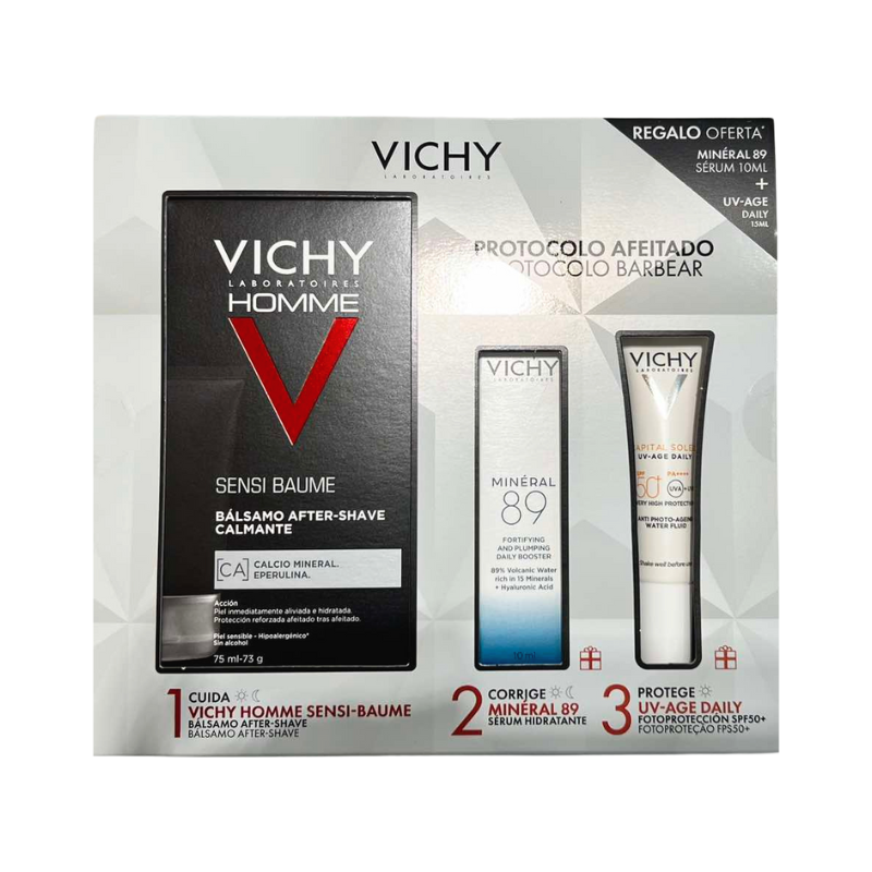 Vichy Coffret Homme Protocolo Barbear Mineral 89