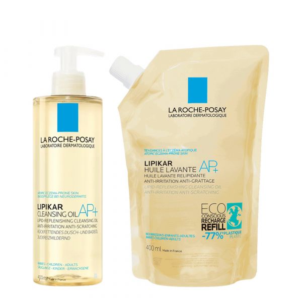 La Roche Posay Lipikar Óleo Lavante 400ml + Refill 400ml