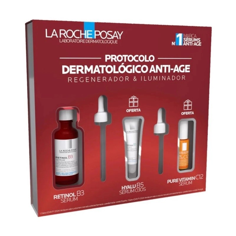 La Roche Posay Retinol Sérum 30ml + Hyalu B5 Sérum Olhos 5ml + Pure Vitamin C12 Sérum 10ml Coffret Coffret