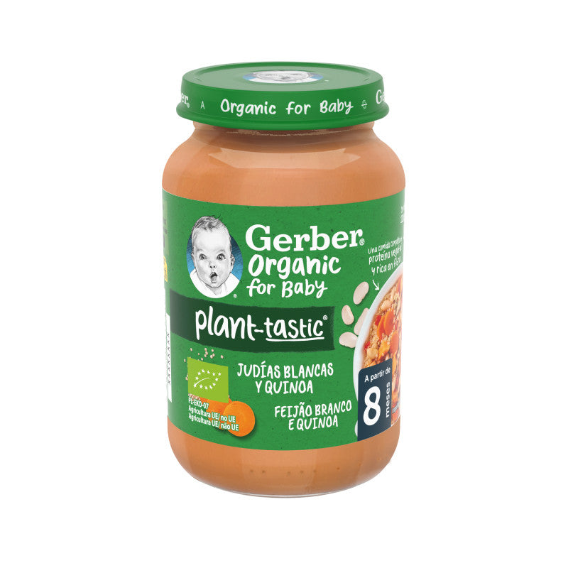 Gerber Organic Boião Feijão Branco e Quinoa +8M 190g