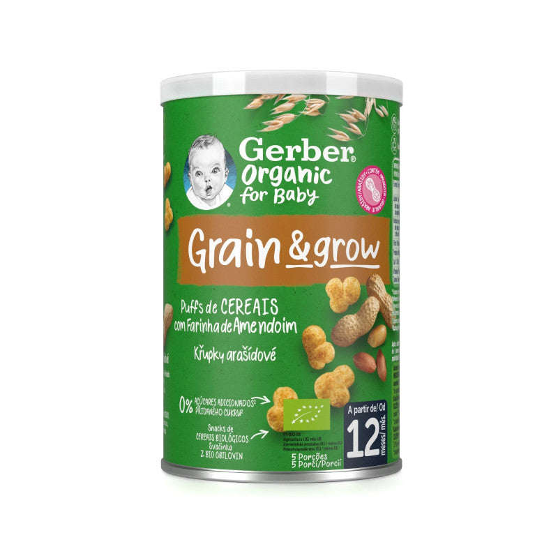 Gerber Organic Nutripuffs Amendoim 12M+ 35g