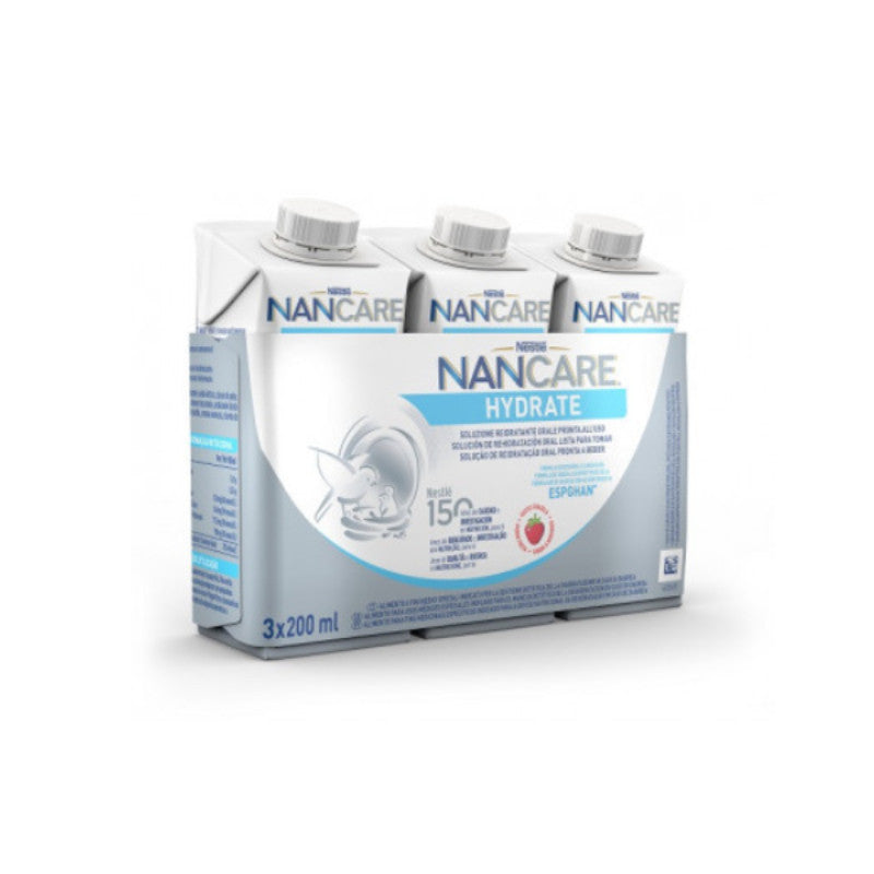 Nestlé NanCare Hydrate Solução Oral Morango 3x200ml