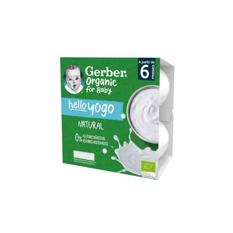 Gerber Organic HelloYogo Natural +6M 4x90g