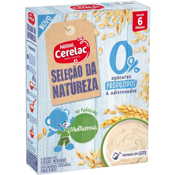 Nestlé Cerelac Seleção Da Natureza Papa Não Láctea Multicereais 180g +6M