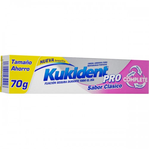 Kukident Pro Crema Prótesis Dental Completa Sabor Clásico 70g