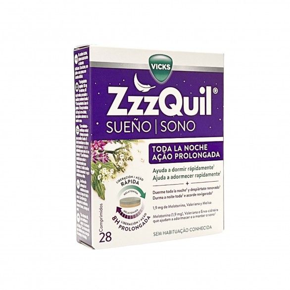 Vicks ZzzQuil Sono Ação Prolongada 28 Comprimidos