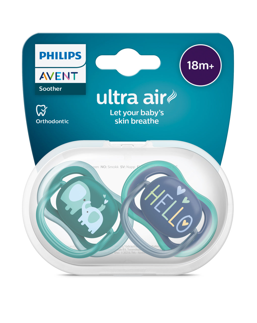 Philips Avent Pack 2 Chupetas Ultra Air Deco +18m