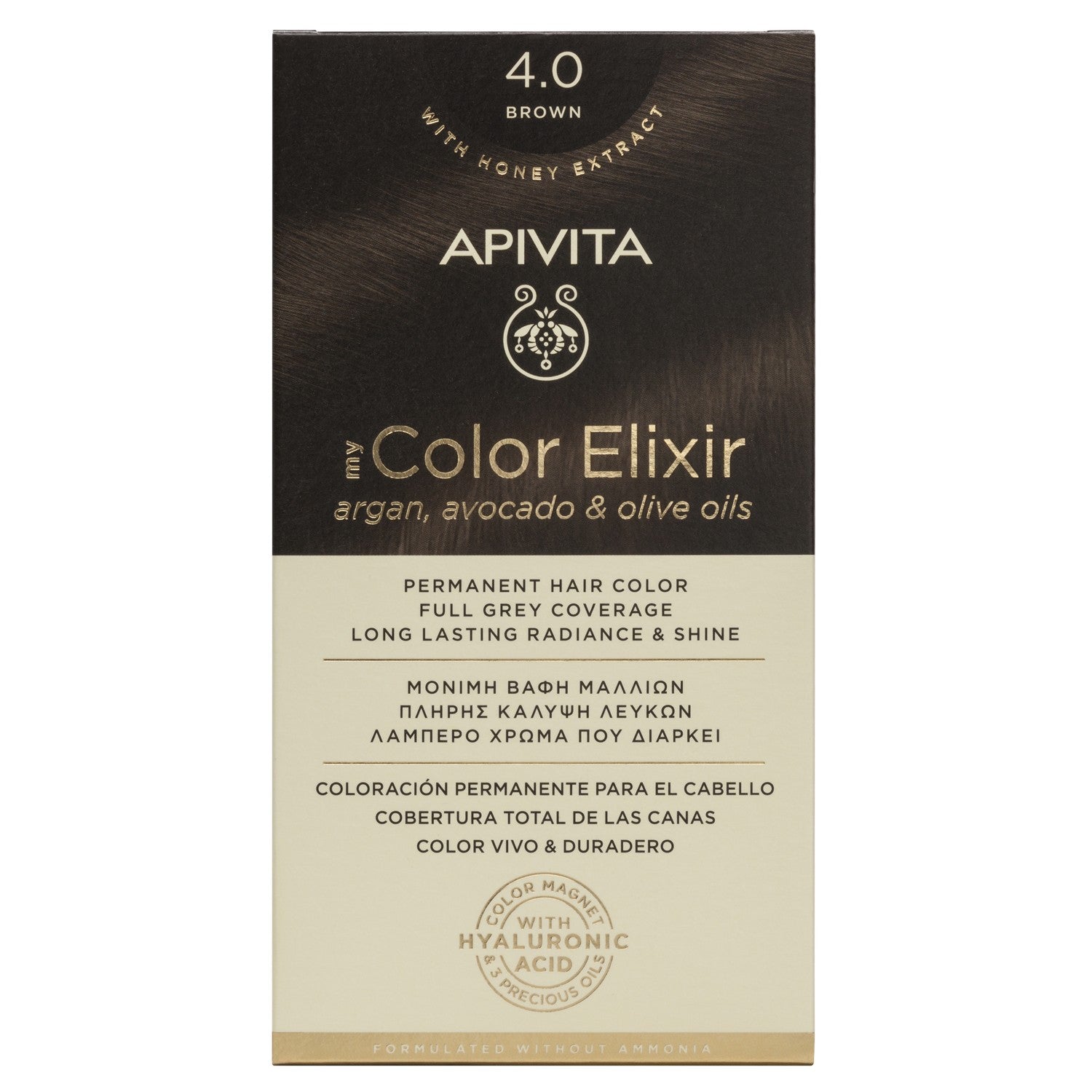 Apivita My Color Elixir Coloração Tom 4,0 Castanho