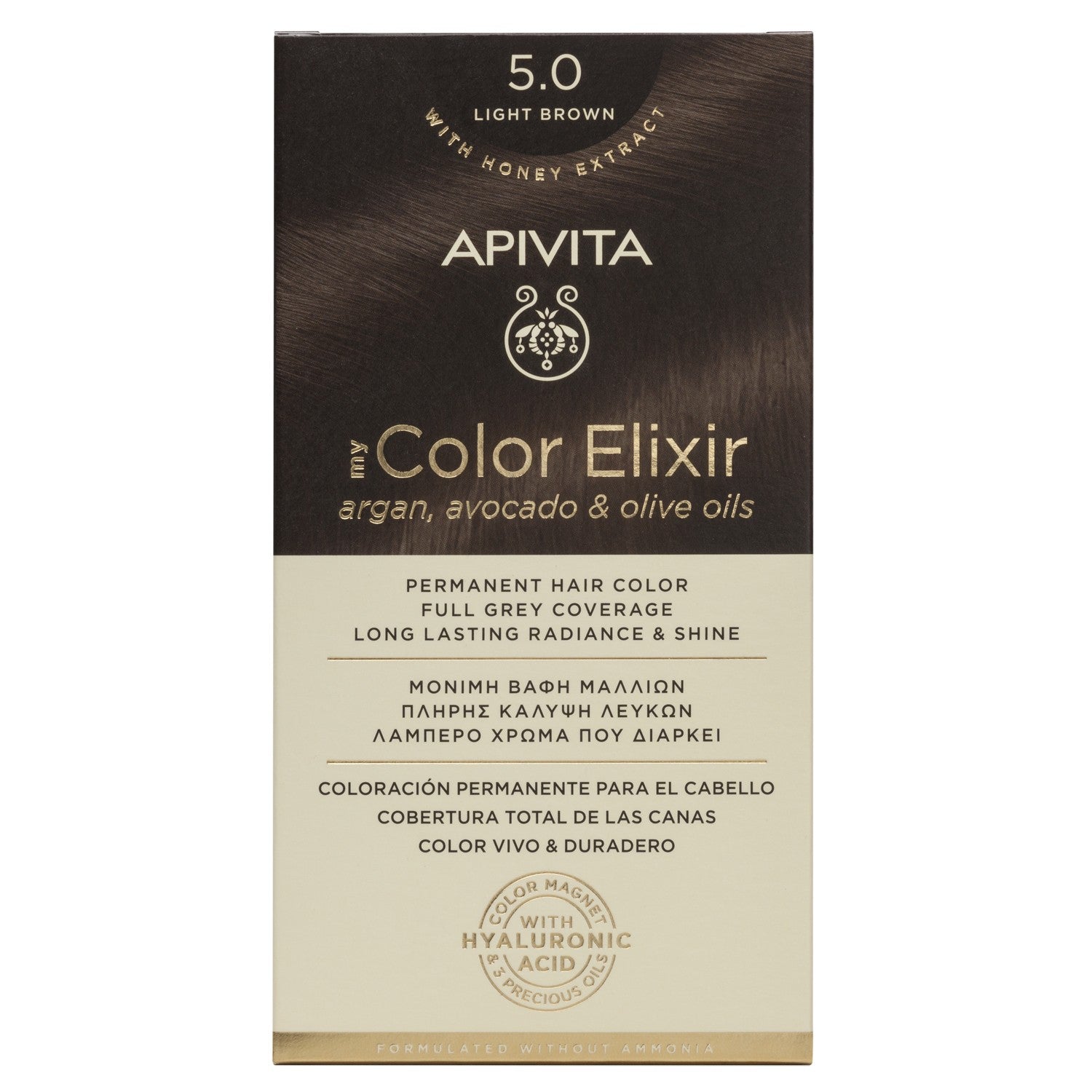 Apivita My Color Elixir Coloração Tom 5,0 Castanho Claro