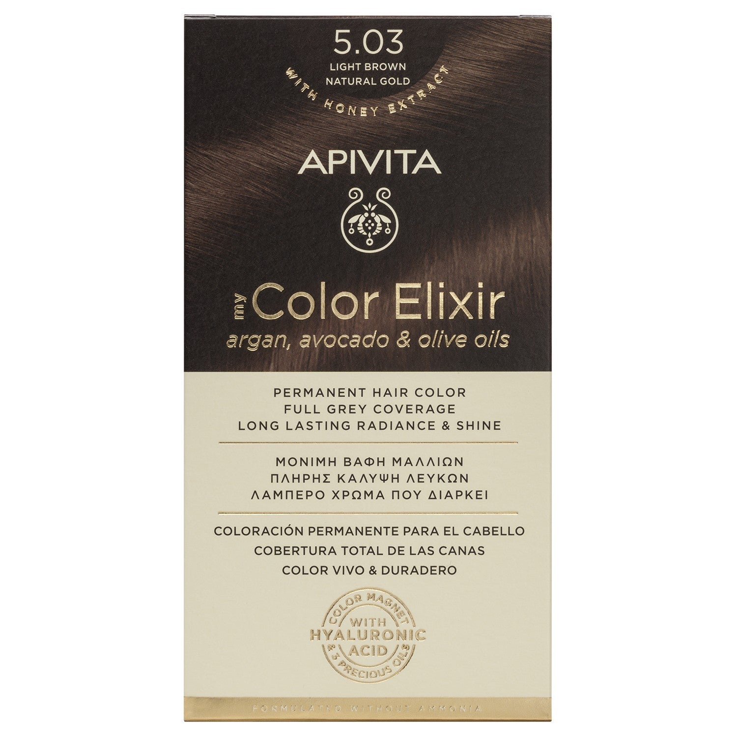 Apivita My Color Elixir Coloração Tom 5.03 Castanho Claro Na