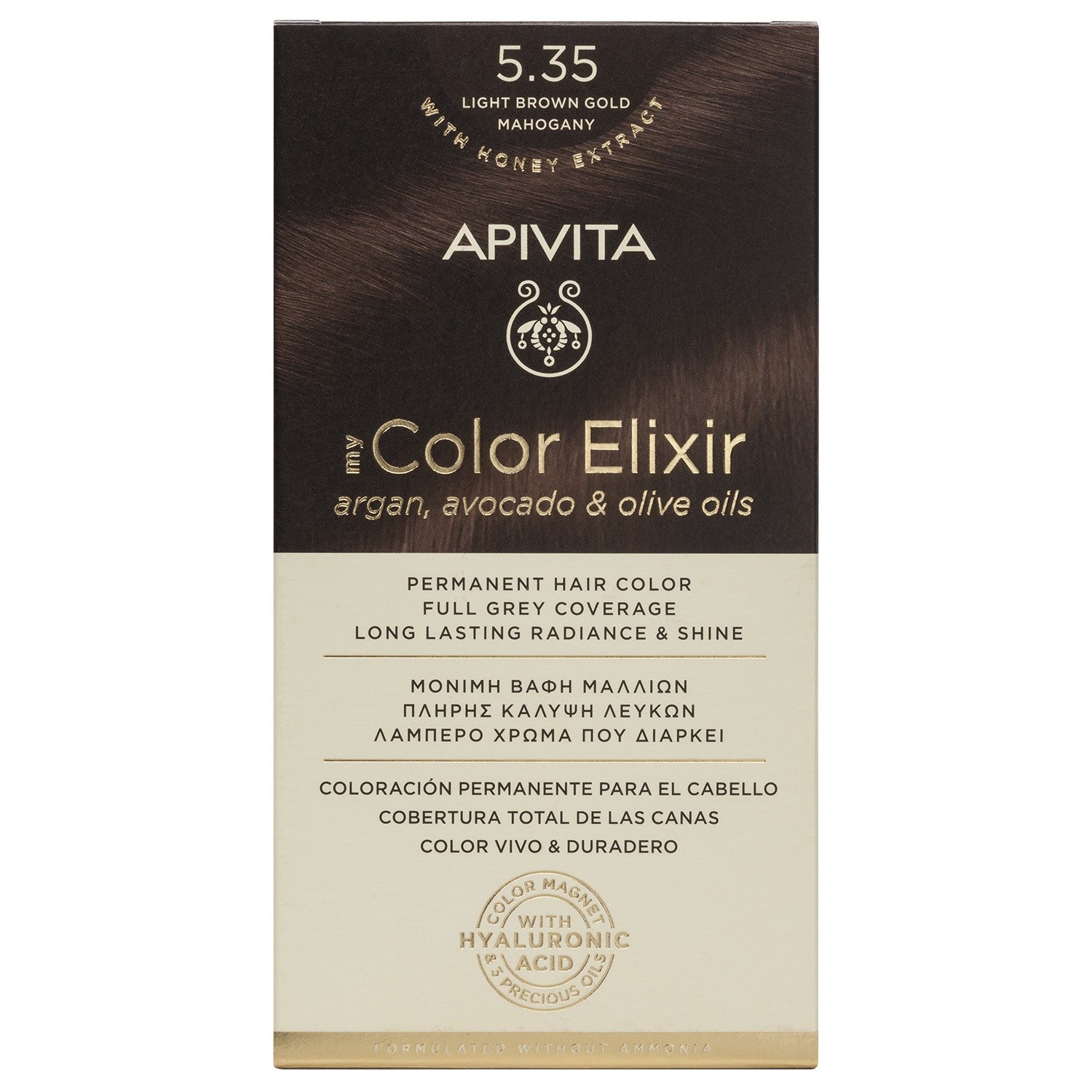 Apivita My Color Elixir Coloração Tom 5.35 Castanho Claro Mo