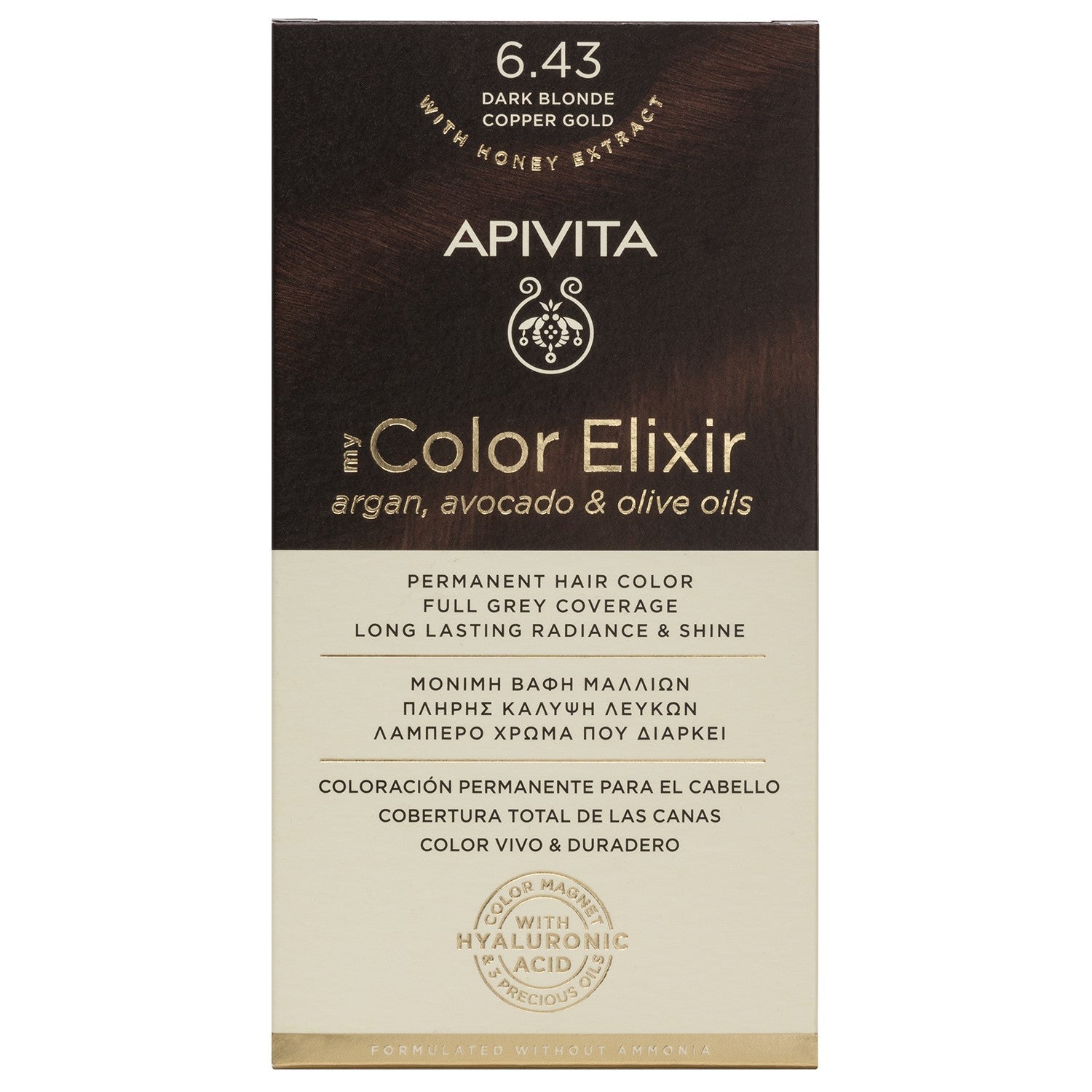 Apivita MY COLOR ELIXIR 6.43 OURO ACOBREADO LOIRO ESCURO