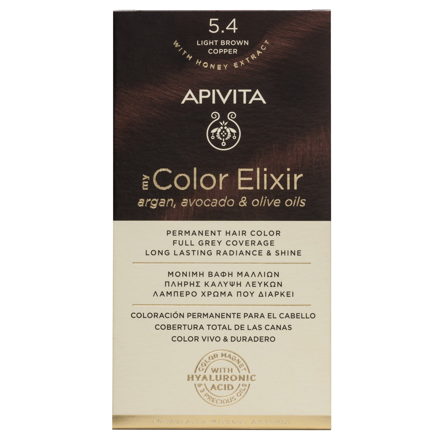 Apivita My Color Elixir Coloração Tom 5.4 Castanho Claro Cob