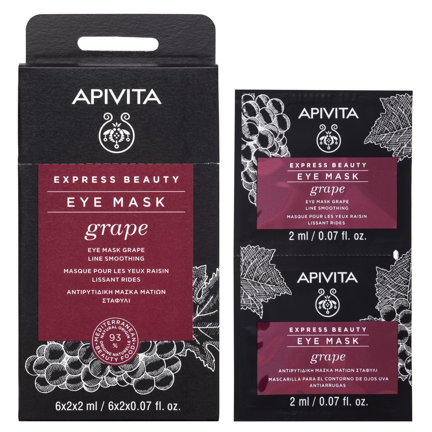 Apivita Expbeauty Masc Rugas Olh Uva 2mlx2